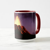 Mug Volcan actif - Écrivez votre propre texte (Devant droit)
