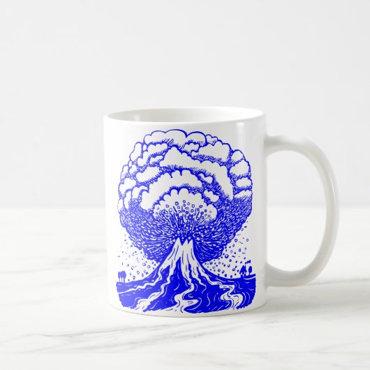 Mug Volcan - Bleu (Droite)