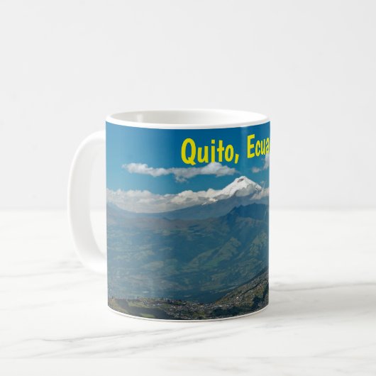 Mug Volcan Cotopaxi & Quito, Equateur (Devant gauche)
