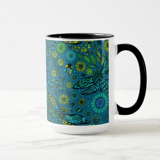 Mug Voler, pilonner la libellule en bleu (Droite)