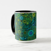 Mug Voler, voler la libellule sur le vert émeraude (Devant gauche)