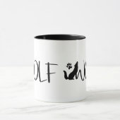 Mug Volet de logo graphique Wolf (Centre)