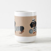 Mug Voleur de friandises teckel noir et marron oiseau (Centre)