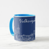 Mug Volkovysk Biélorussie Architecture Cathedral Dessi (Devant gauche)