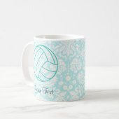 Mug Volley-ball ; Cute Turquoise (Devant gauche)