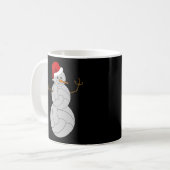Mug Volley-ball de Noël Volleybal Snowman Long (Devant gauche)