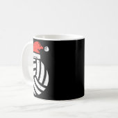 Mug Volley-ball Santa Hat Noël Noël Joueur sportif (Devant gauche)