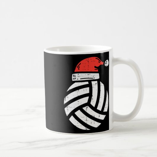 Mug Volley-ball Santa Hat Noël Noël Joueur sportif (Droite)