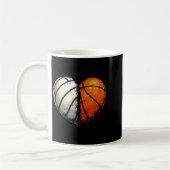 Mug Volleyball Basketball Ball Heart Srts Lover Valent (Gauche)