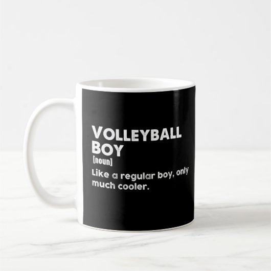 Mug Volleyball garçon drôle Dictionnaire définition (Gauche)