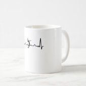 Mug Volleyball Heartbeat - Volley ball Gifts (Devant droit)