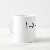 Mug Volleyball Heartbeat - Volley ball Gifts (Devant gauche)