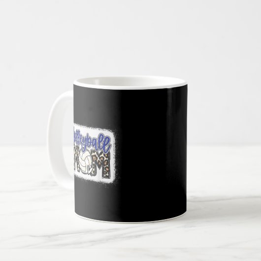 Mug Volleyball Maman Blue Leopard 8 (Devant gauche)