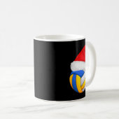 Mug Volleyball Noël Noël Chapeau drôle Père Noël Xmas (Devant droit)