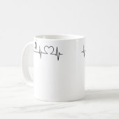 Mug Volleyball Player Heartbeat Volleyball Team Volley (Devant gauche)