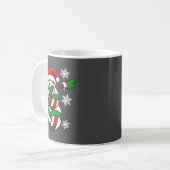 Mug Volleyball Santa Hat Snowman Xmas Funny Volleyball (Devant gauche)