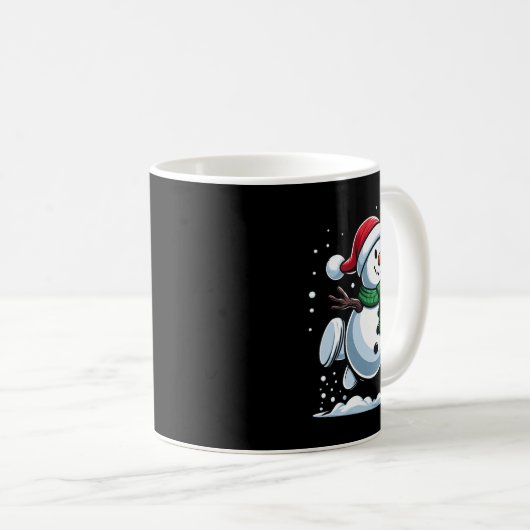 Mug Volleyball Snowman Santa Hat Noël Noël Noël Noël G (Devant droit)