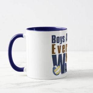 Mug Vollyball Waterboy en bleu