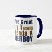 Mug Vollyball Waterboy en bleu (Devant droit)