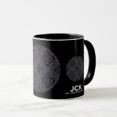 Mug Volume treize kaléidoscope art quinze (Devant droit)