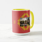MUG VOS 2 PHOTOS & MACHINES MONOGRAMMES (Devant droit)