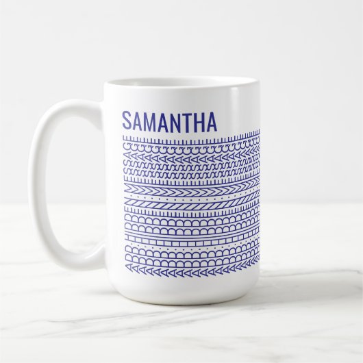 Mug Vos propres mots et nom Message caché personnalisé (Gauche)