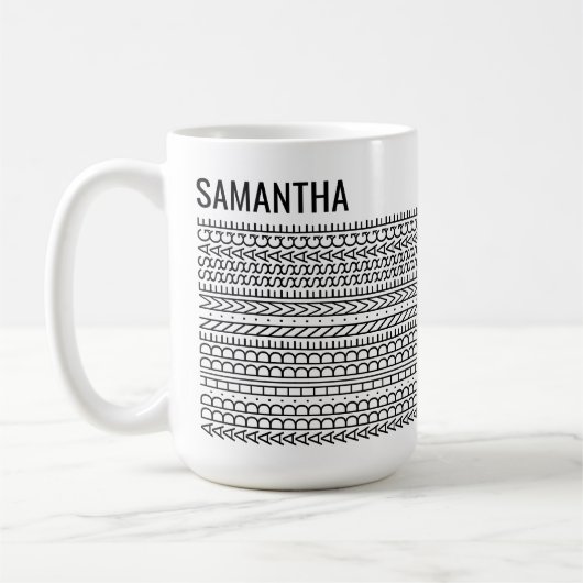 Mug Vos propres mots & nom Message caché personnalisé (Gauche)