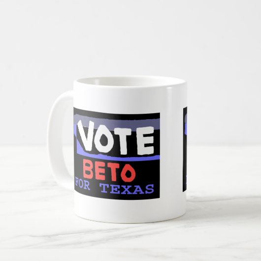 Mug Vote Beto Pour Texas Design (Devant gauche)