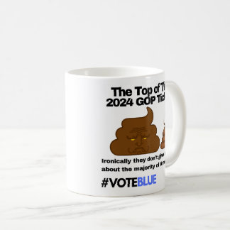 Mug Vote Blue 2024 : Conception Emoji Poop Anti-Trump