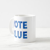 Mug Vote Blue bold watercolor texte politique (Devant gauche)