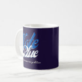 Mug Vote Blue Retro Style Word Art (Devant gauche)