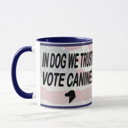 Mug Vote Dog avec drapeau américain (Gauche)