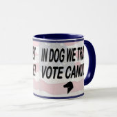 Mug Vote Dog avec drapeau américain (Devant droit)