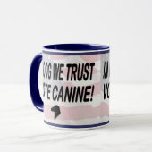Mug Vote Dog avec drapeau américain (Devant gauche)