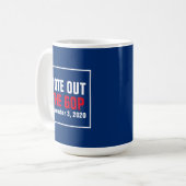 Mug Vote du GOP 2022 Élection Rouge Blanc Bleu (Devant gauche)