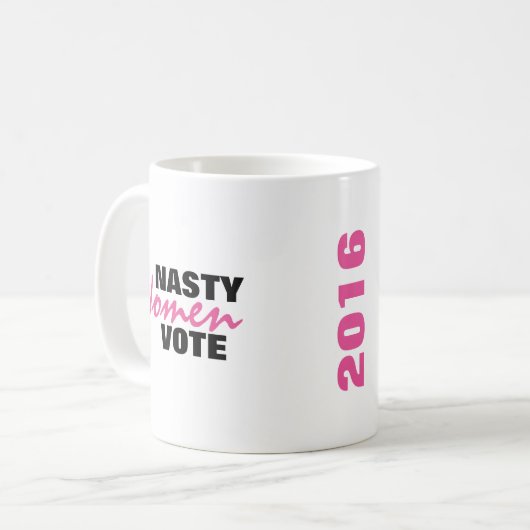 Mug Vote méchant 2016 de femmes (Devant gauche)
