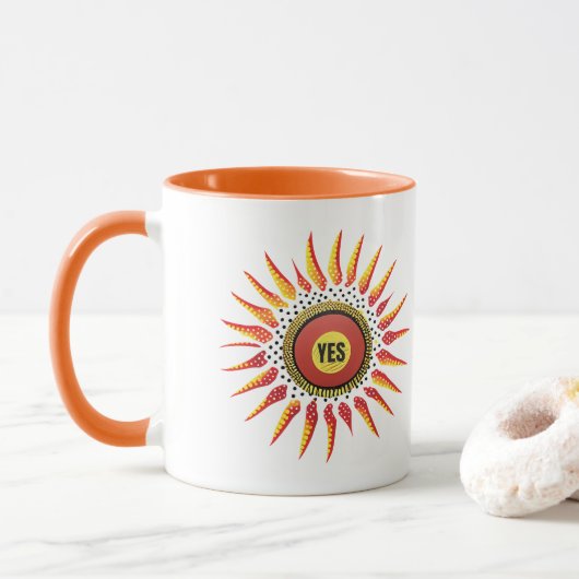 Mug Vote Oui Voix autochtone au Parlement (Avec donut)