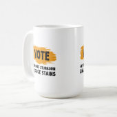 Mug Vote Supprime Le Cadeau De Taches Orange Têtu (Devant gauche)
