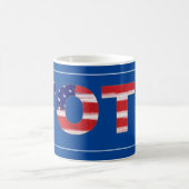 Mug Voter Le Texte Dans Les Couleurs Du Drapeau (Centre)