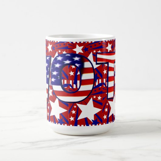 Mug Votez avec Stars and Stripes - (Centre)