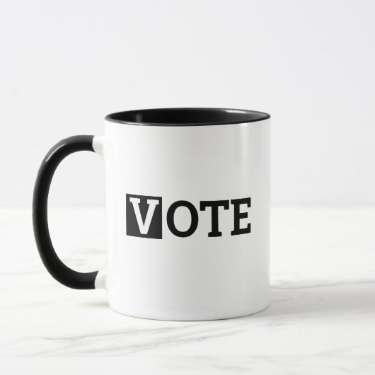 Mug VOTEZ ! Dessins d'un mot (Gauche)