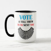 Mug Votez et dites-leur que Ruth vous a envoyé (Gauche)