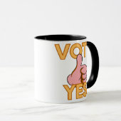Mug Votez oui (Devant droit)