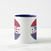 Mug Votez pour le drapeau américain rouge blanc et ble (Centre)