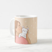Mug Votez pour les filles sans chats (Devant gauche)