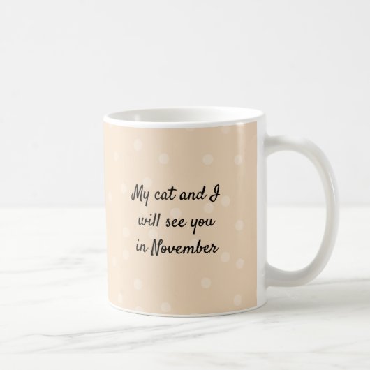 Mug Votez pour les filles sans chats (Droite)