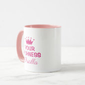Mug Votre Altesse drôle rose princesse couronne coutur (Devant gauche)