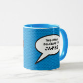 Mug Votre bulle de message de bande dessinée rétro amu (Devant droit)