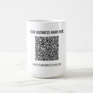 Mug Votre code QR et le texte personnalisé cadeau spéc