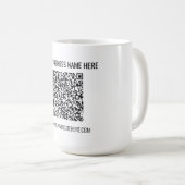 Mug Votre code QR et le texte personnalisé cadeau spéc (Devant droit)